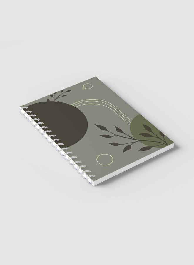 LOWHA Spiral Notebook For School Or Business Note Taking With 60 Sheets  Minimalist Line Art and Shapes Multicolour  - Image 2