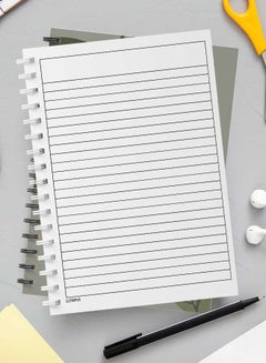 LOWHA Spiral Notebook For School Or Business Note Taking With 60 Sheets  Minimalist Line Art and Shapes Multicolour  - Image 3