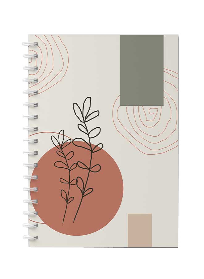 لوحة دفتر ملاحظات حلزوني للمدرسة أو العمل مع 60 ورقة بتصميم بوهو بسيط متعدد الألوان - Image 1