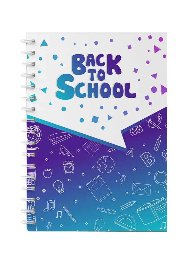 لوحة دفتر ملاحظات بسلك حلزوني للمدرسة أو تدوين ملاحظات العمل يحتوي على 60 ورقة متعدد الألوان - Image 1