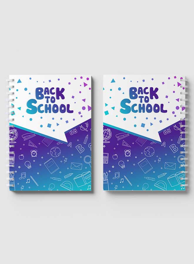 لوحة دفتر ملاحظات بسلك حلزوني للمدرسة أو تدوين ملاحظات العمل يحتوي على 60 ورقة متعدد الألوان - Image 4