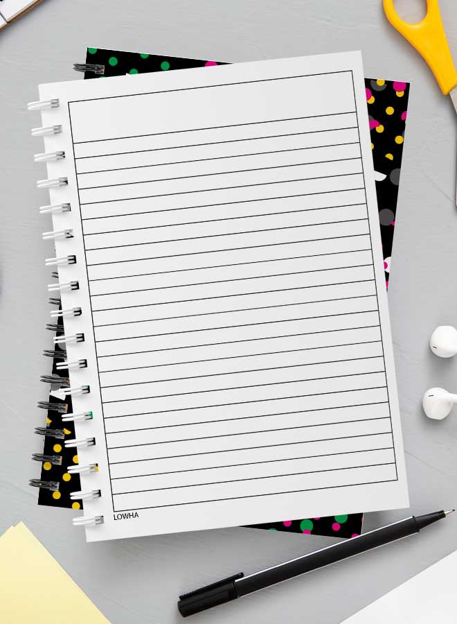 LOWHA Spiral Notebook For School Or Business Note Taking With 60 Sheets Multicolour - Image 3