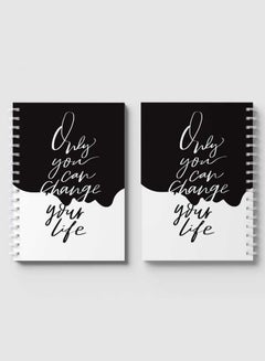 LOWHA Spiral Notebook For School Or Business Note Taking With 60 Sheets  Only You Can Change Your Life Multicolour  - Image 4