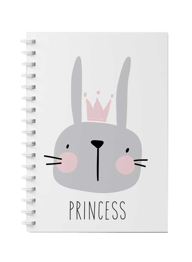 LOWHA - Spiral Notebook For School Or Business Note Taking With 60 Sheets  Rabbit Princess Multicolour - Image 1