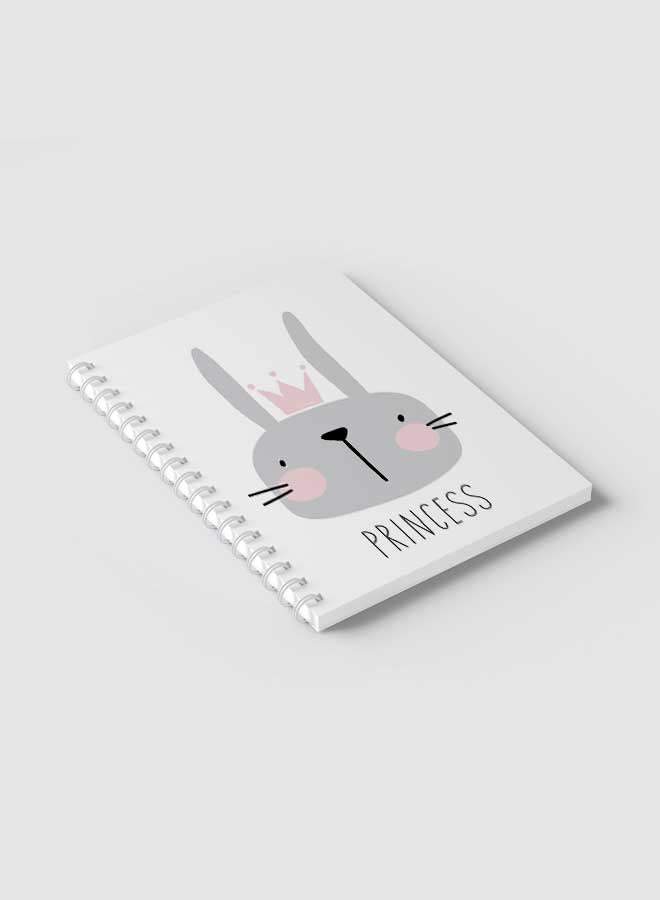 LOWHA - Spiral Notebook For School Or Business Note Taking With 60 Sheets  Rabbit Princess Multicolour - Image 1
