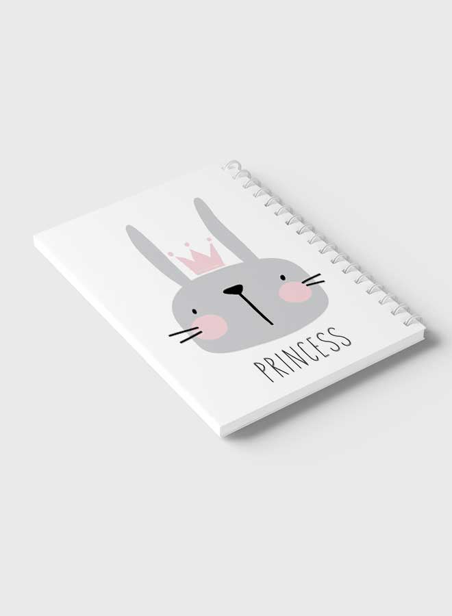 LOWHA - Spiral Notebook For School Or Business Note Taking With 60 Sheets  Rabbit Princess Multicolour - Image 1