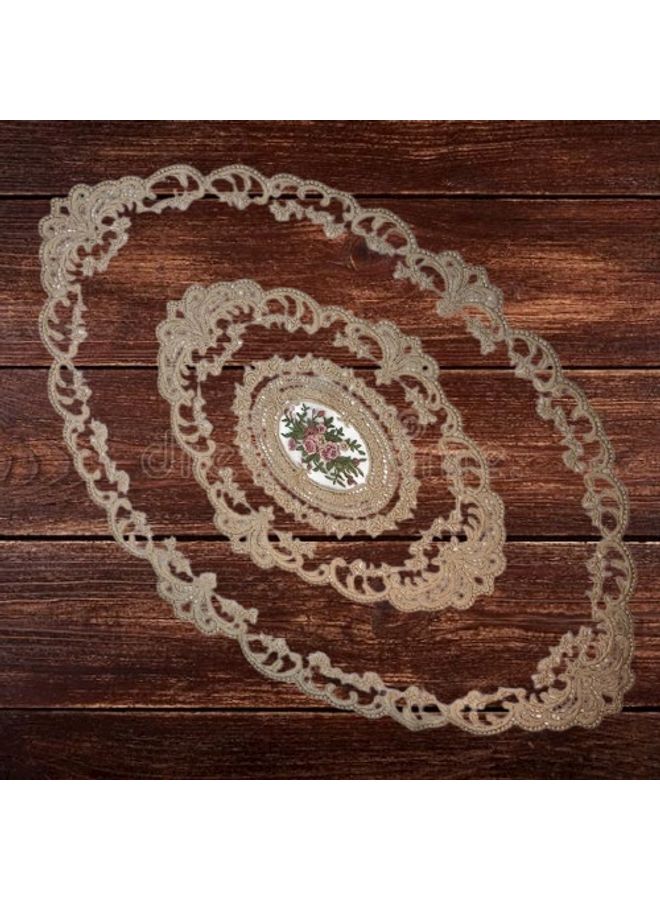 Handsomegift Lace Oval Placemat Multicolour 45x70cm - Image 2