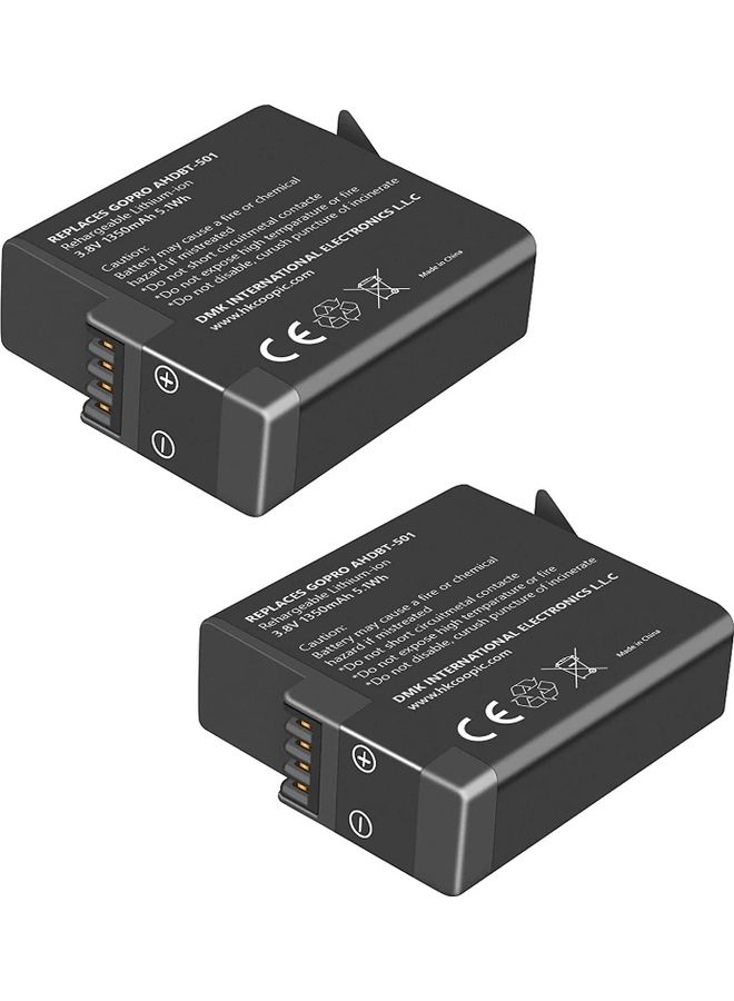 DMK Power 1350.0 mAh AHDBT 501 Battery 2-Piece Black - Image 3