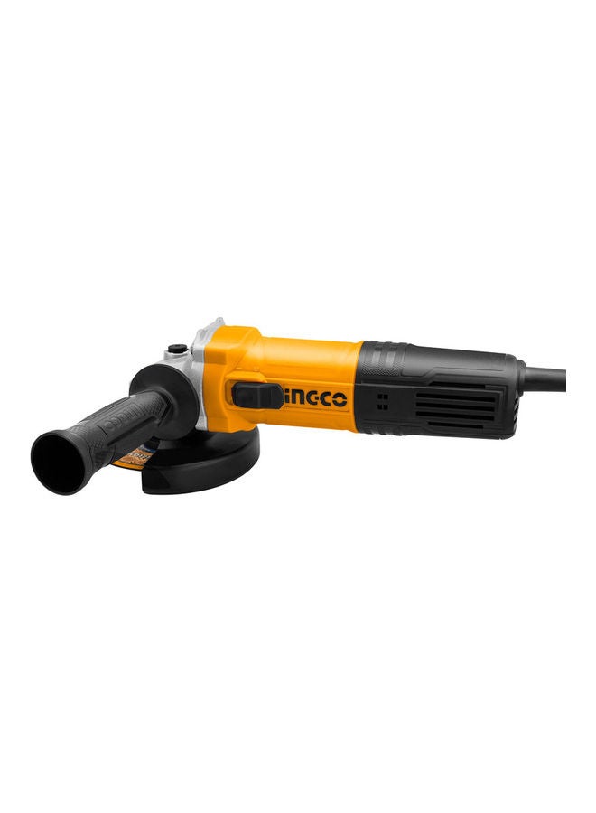 INGCO 750W 115 mm Angle Grinder With Auxillary Handle Yellow 9x30x14cm - Image 3