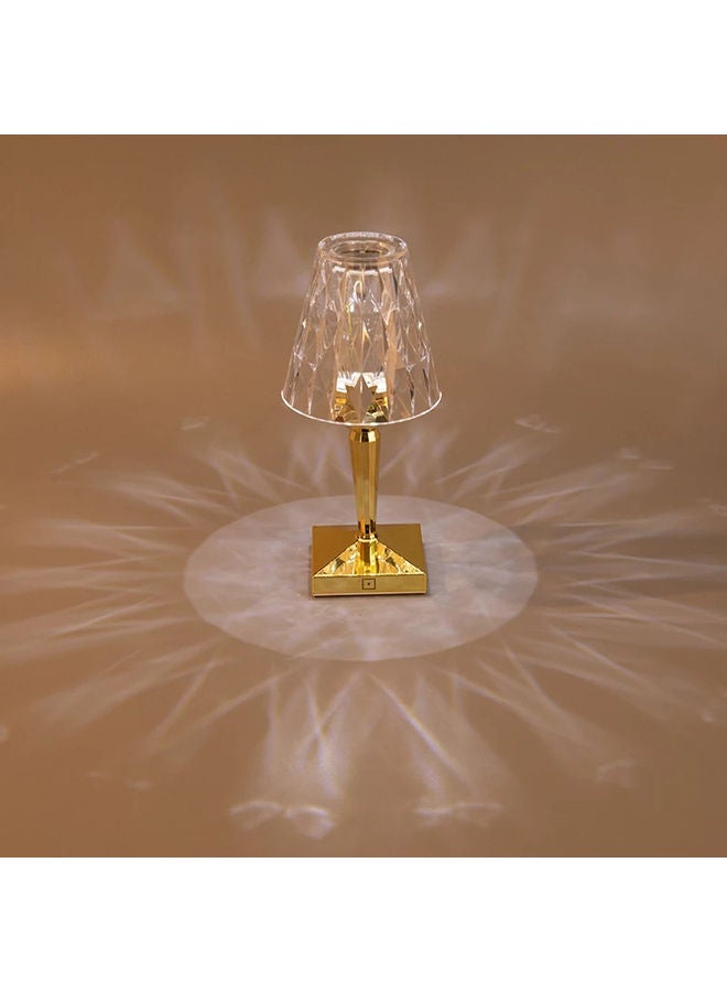Acrylic Diamond Table Lamp Gold 21cm