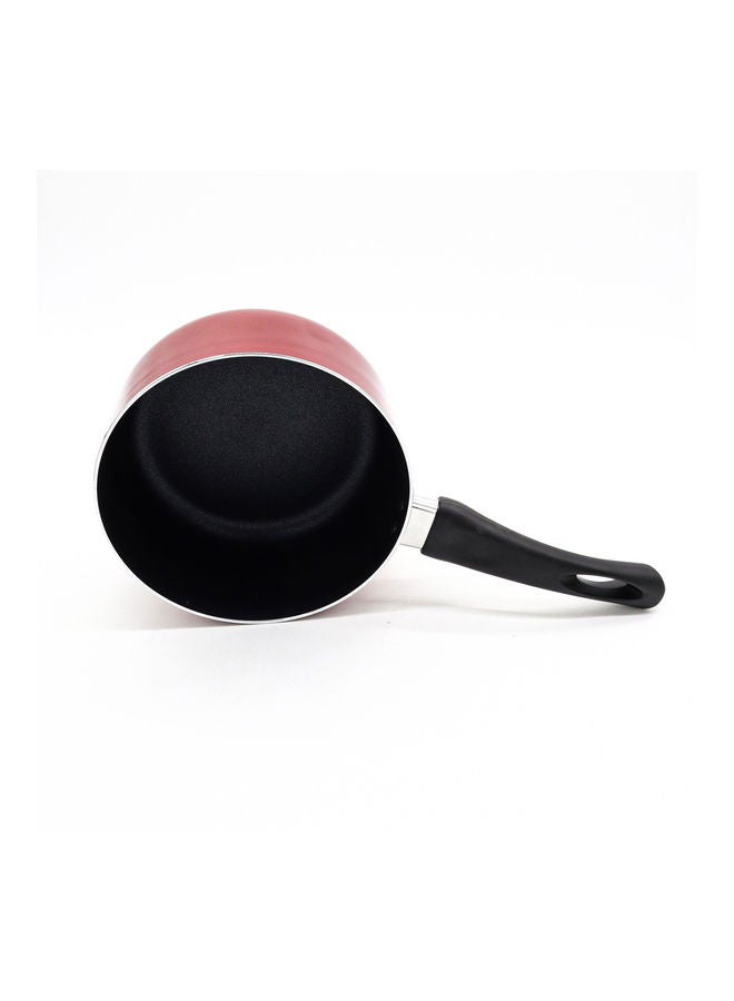 Beefit Non-Stick Ceramic  Coated Sauce Pan With Glass Lid Red 18cm - Image 3