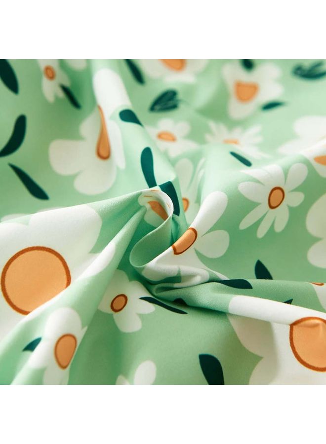 Sharpdo 4-Piece Luxury Bed Duvet Cover Set Cotton Green 220x240cm - Image 4