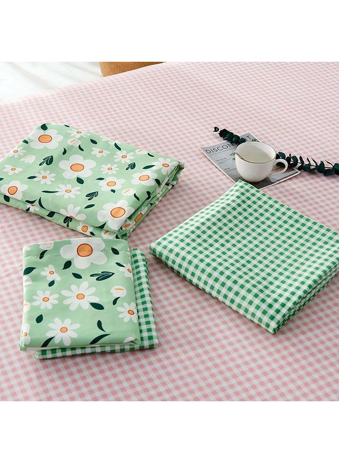 Sharpdo 4-Piece Luxury Bed Duvet Cover Set Cotton Green 220x240cm - Image 5