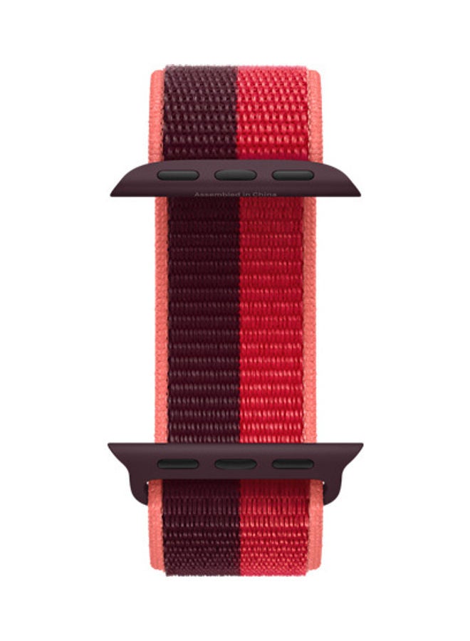 Techshare Replacement Nylon Band For Apple Watch Series 7 45mm Red  - Image 4