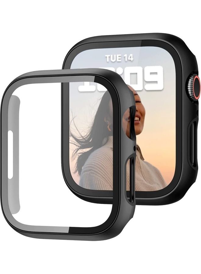 Techshare - Protective Case With Screen Protector For Apple Watch series 7  45mm Black - Image 1