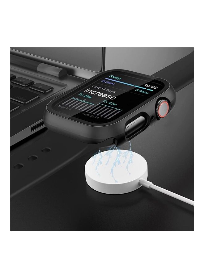 Techshare - Protective Case With Screen Protector For Apple Watch series 7  45mm Black - Image 1