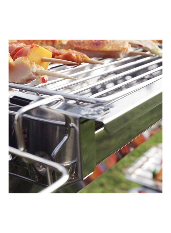 Barbecue Grill Portable Compact Silver  - Image 3