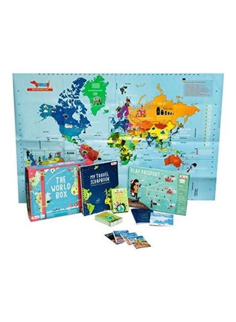 World Box Geography Game with World Map for Kids 1.9 X10.6 X8.5inch