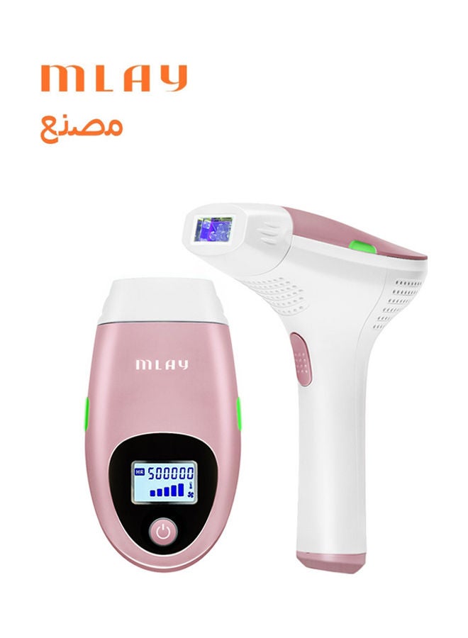 ملاي - جهاز T3 لإزالة الشعر بالليزر مع إضاءة لمنطقة البكيني زهري - Image 1