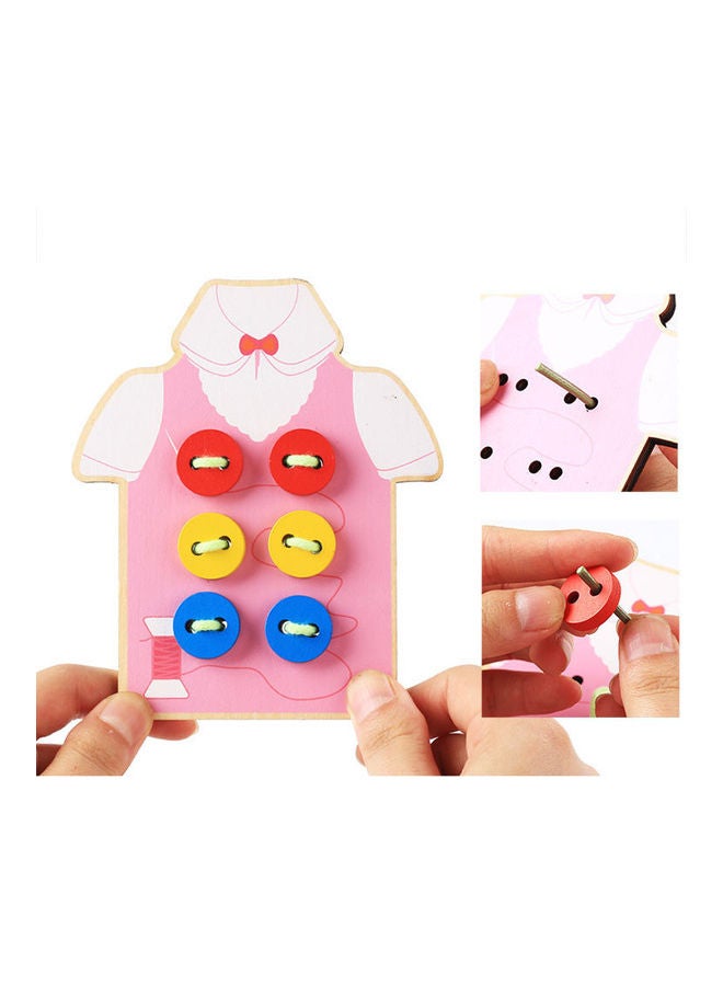 EHOME Wearing And Knitting Buttons Wooden Thread Board 13x11cm - Image 2