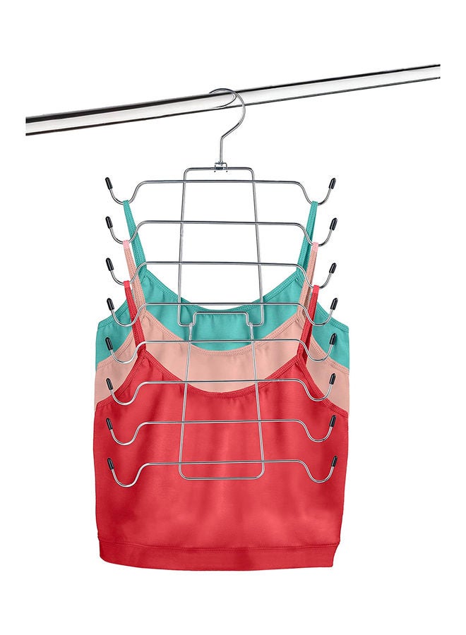 ZOBER Multi-Use Top Hanger And Bra Organizer Folding Hanger Silver 53cm Silver 53cm - Image 1