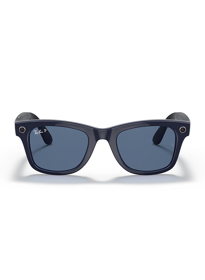 Ray-Ban - Wayfarer Shiny Polarized Smart Glass Blue - Image 1