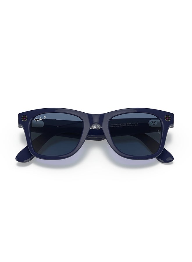 Ray-Ban - Wayfarer Shiny Polarized Smart Glass Blue - Image 1
