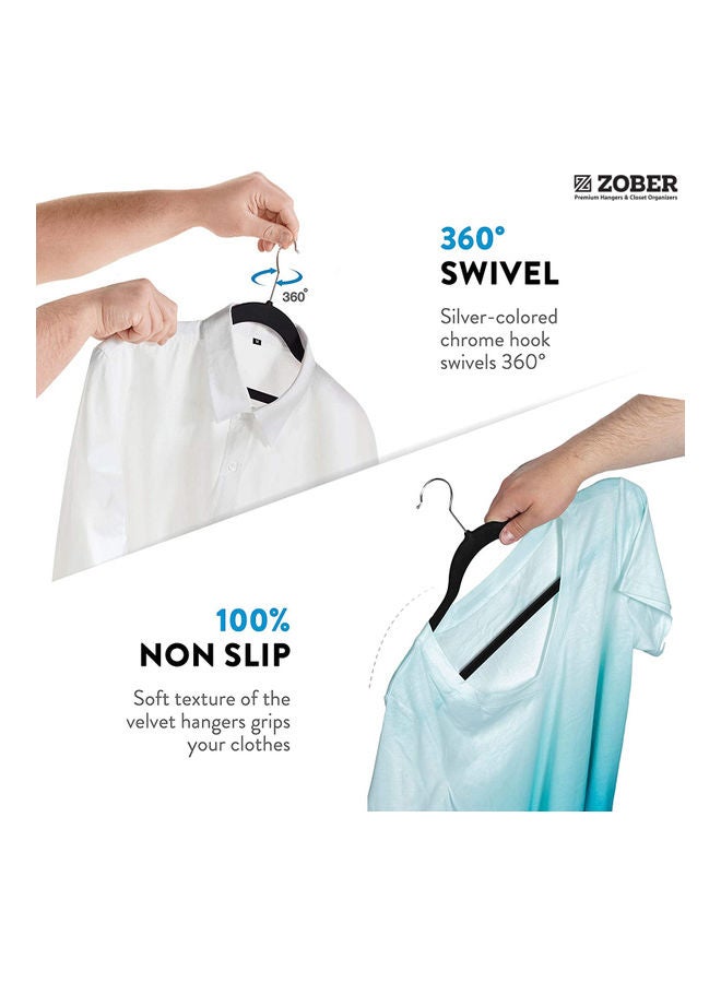 زوبير طقم علاقات بدلة مكون من 10 قطع أسود 45سم - Image 5