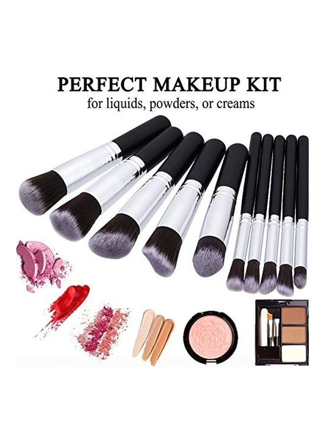 URBANMAC 11-Piece Makeup Brush Set With Sponge Black - Image 2