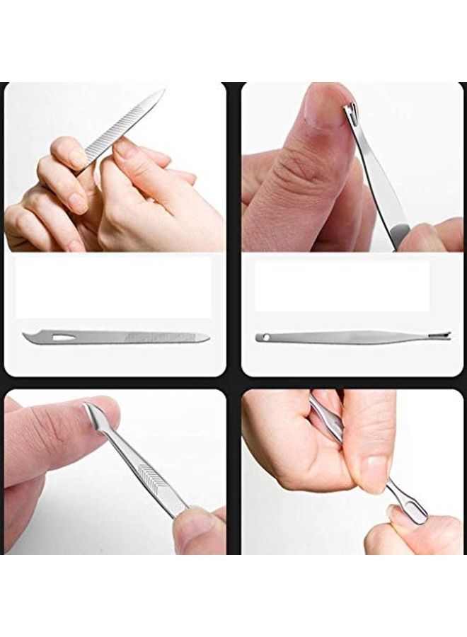 هنا 16 Tool Set Nail Clippers Professional Grooming Kit With Storage Box Multicolour - Image 2