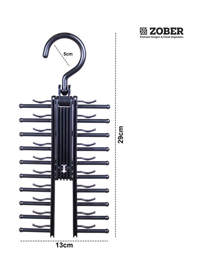 ZOBER Tie Hanger Black 29cm Black 29cm - Image 5