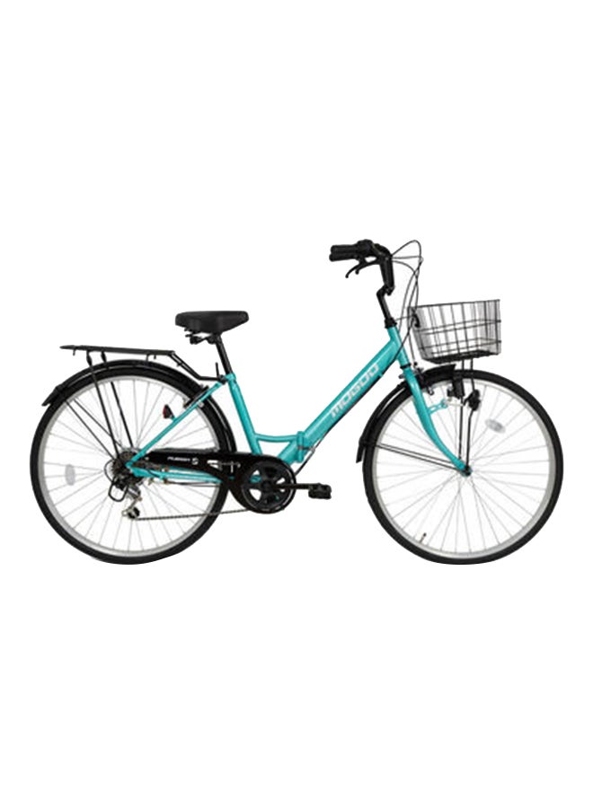 MOGOO Fusion 26-Inch Cruiser Road Bike | 26-Inch Wheel Size | Adjustable Seat | For Women | With Carrier And Basket | Green Color - Image 1