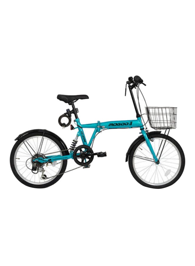 MOGOO Folding 20-Inch Bike With Lock And Head Light | 20-Inch Wheel Size | Adjustable Seat | With Basket | Green Color 20inch - Image 1