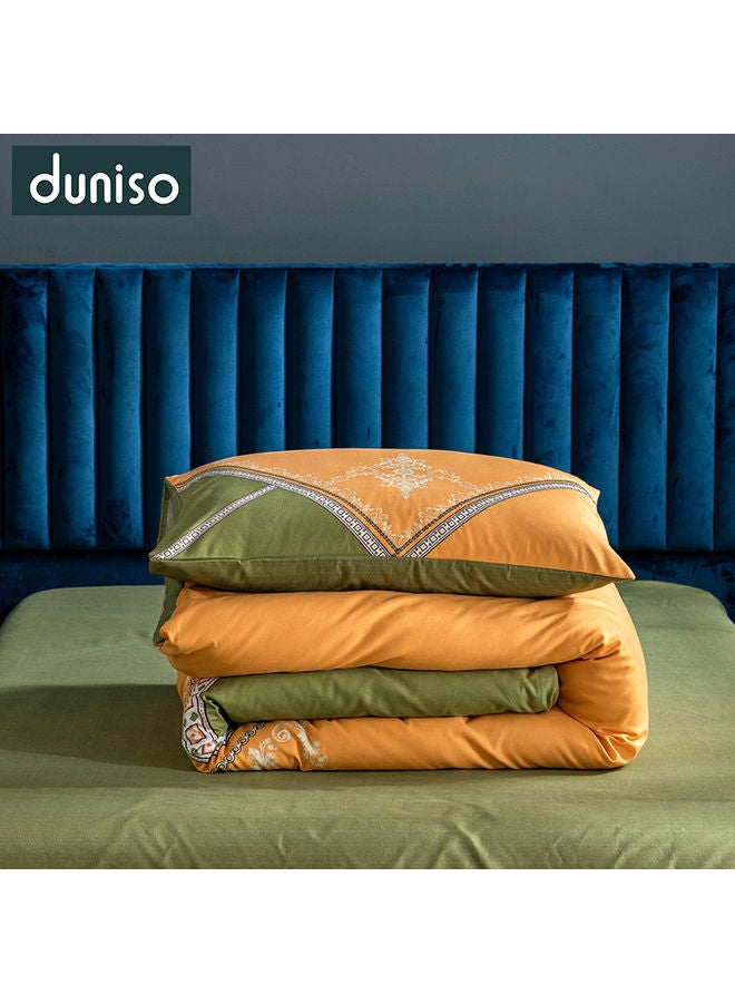 DUNISO 4-Piece Bedding Set Polyester Orange 200x230cm - Image 5