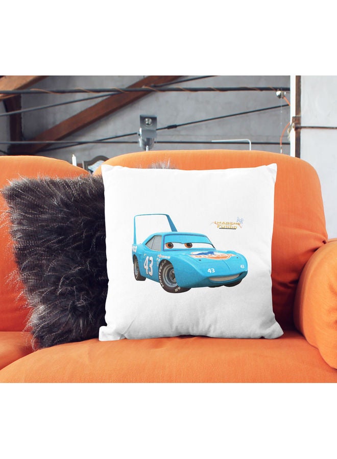 ليت وسادة ديكور بطبعة شخصية سالي كاريرا من فيلم "Cars" أبيض/ أسود/ أزرق 16x16بوصة - Image 2