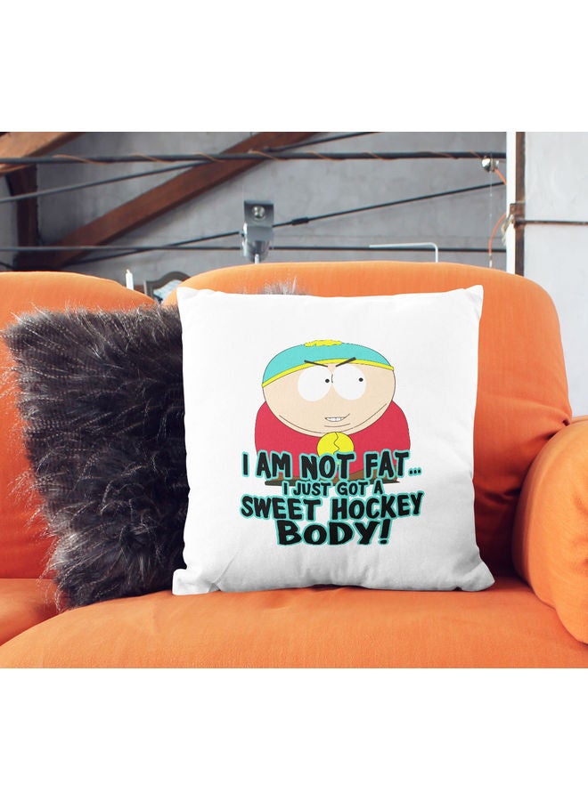 ليت وسادة زينة مطبوع عليها عبارة مقتبسة "I Am Not Fat" لشخصية إريك كارتمان أبيض/أحمر/أخضر 16x16بوصة - Image 2