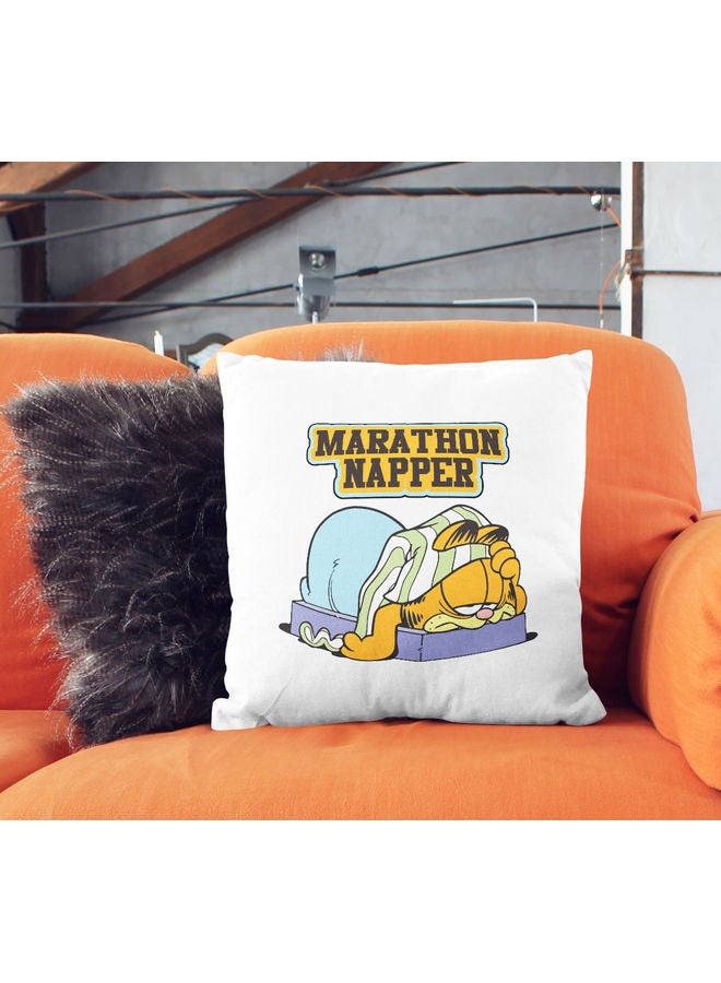 ليت وسادة زينة بتصميم شخصية جارفيلد الكسول يأخذ غفوة أبيض/ وردي/ أصفر 16x16بوصة - Image 2