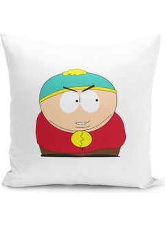 Cunning Eric Cartman  Funny South Park  Themed Throw Pillow White/Black/Red 16x16inch