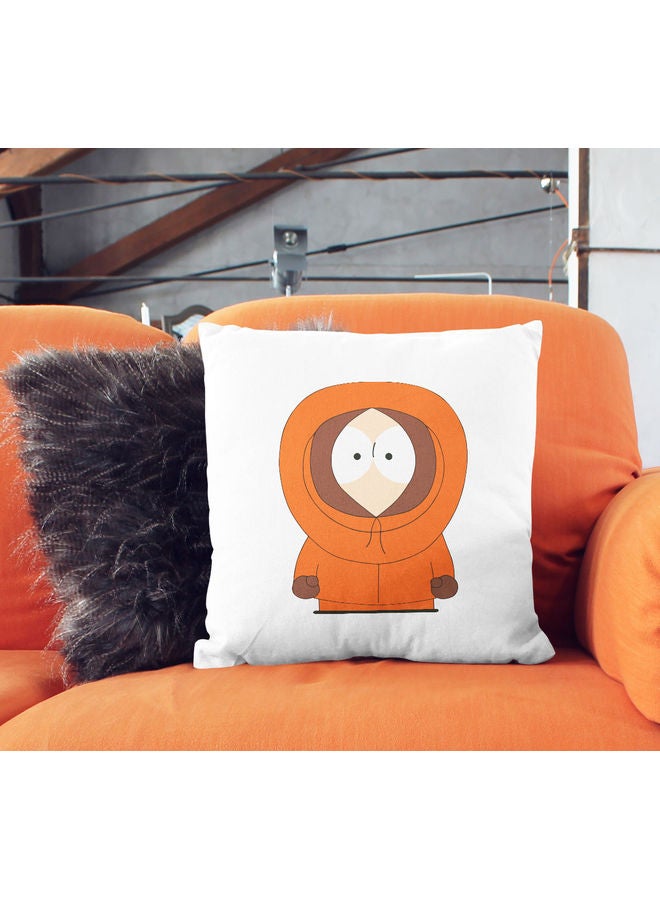 LIT Cute Kenny Mccormick South Park Character Themed Throw Pillow White/Orange/Brown 16x16inch - Image 2