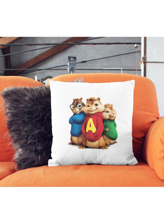 LIT Alvin And The Chipmunks Theodore Simon Themed Throw Pillow White/Red/Yellow 16x16inch - Image 2