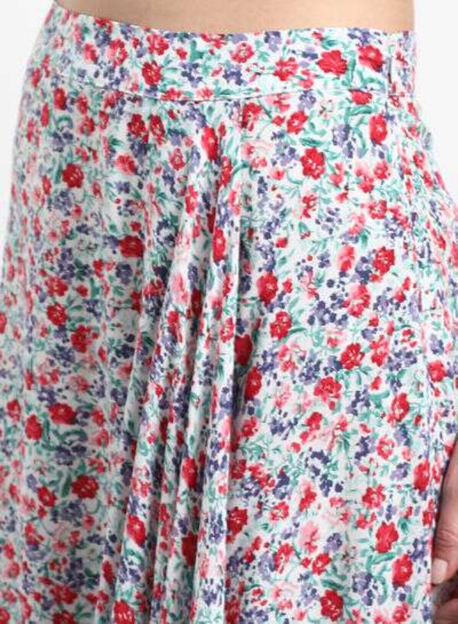 DRIP - Floral Printed Midi Skirt Multicolour - Image 1