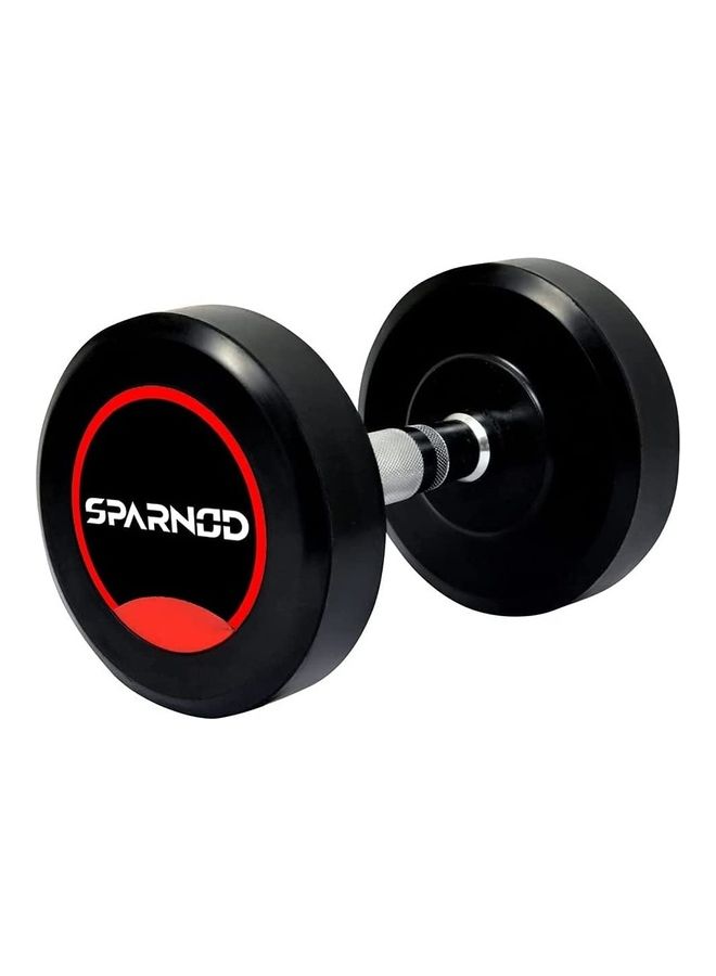 Sparnod Fitness Sparnod Fitness SDR-12.5_PAIR Round Rubber Coated Dumbbells With Metal Handle For Strength Training And Body Workout 25kg  - Image 2