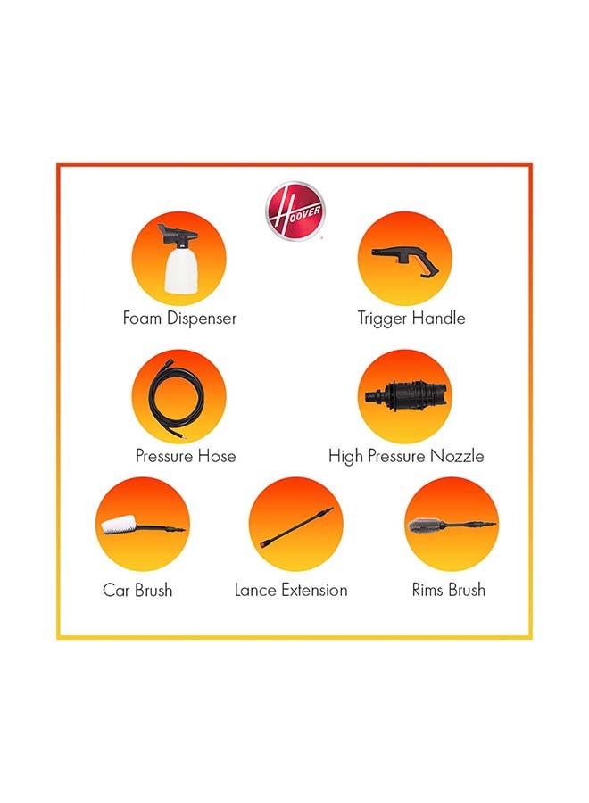 هوفر غسالة ضغط باور ووش أسود & برتقالي - Image 2