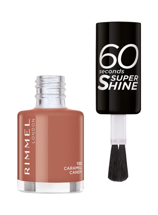 RIMMEL LONDON - 60 Seconds Super Shine Nail Polish – 130 –Caramel Candy - Image 1