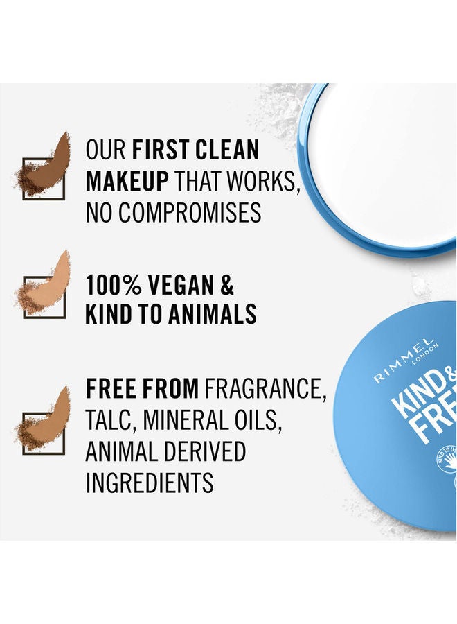 RIMMEL LONDON Kind & Free Talc-Free Pressed Powder Foundation 001 Translucent  - Image 5