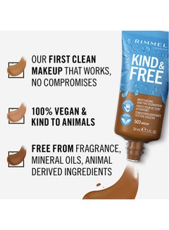 RIMMEL LONDON Kind & Free Moisturising Skin Tint Foundation – 503 –Mocha  - Image 5