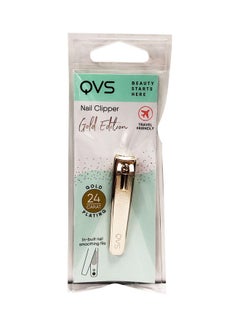 كيو في اس Nail Clipper Curved Blades Gold 