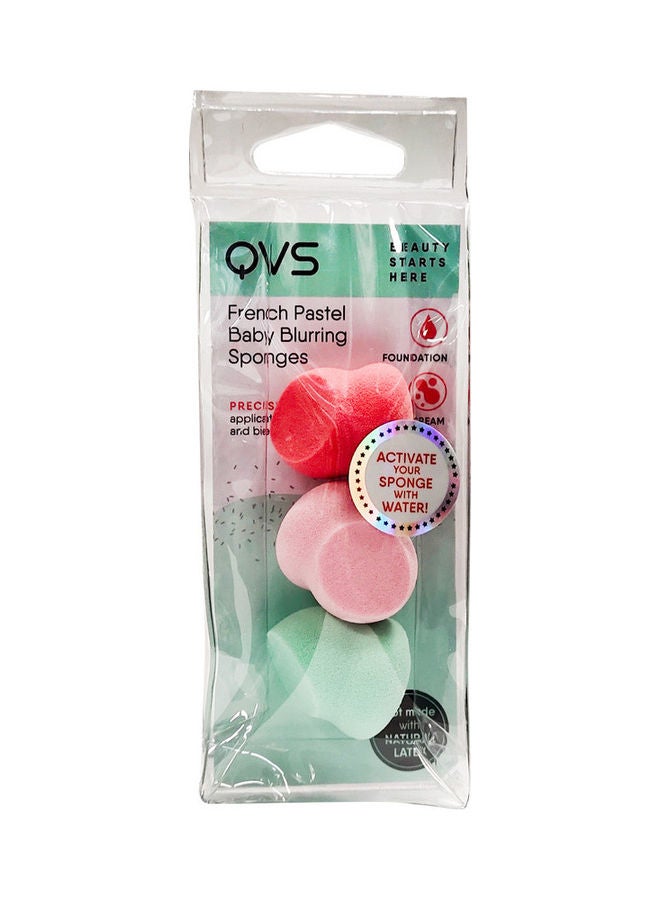 QVS Pack of 3 Baby Blurring Sponges Multicolour  - Image 1
