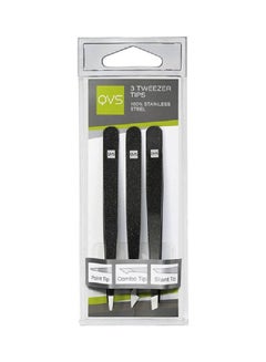 كيو في اس 3 Tweezer Tips Black 