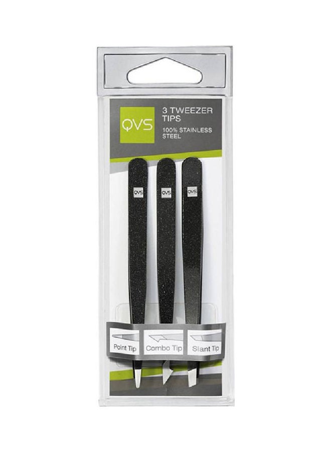 QVS 3 Tweezer Tips Black 